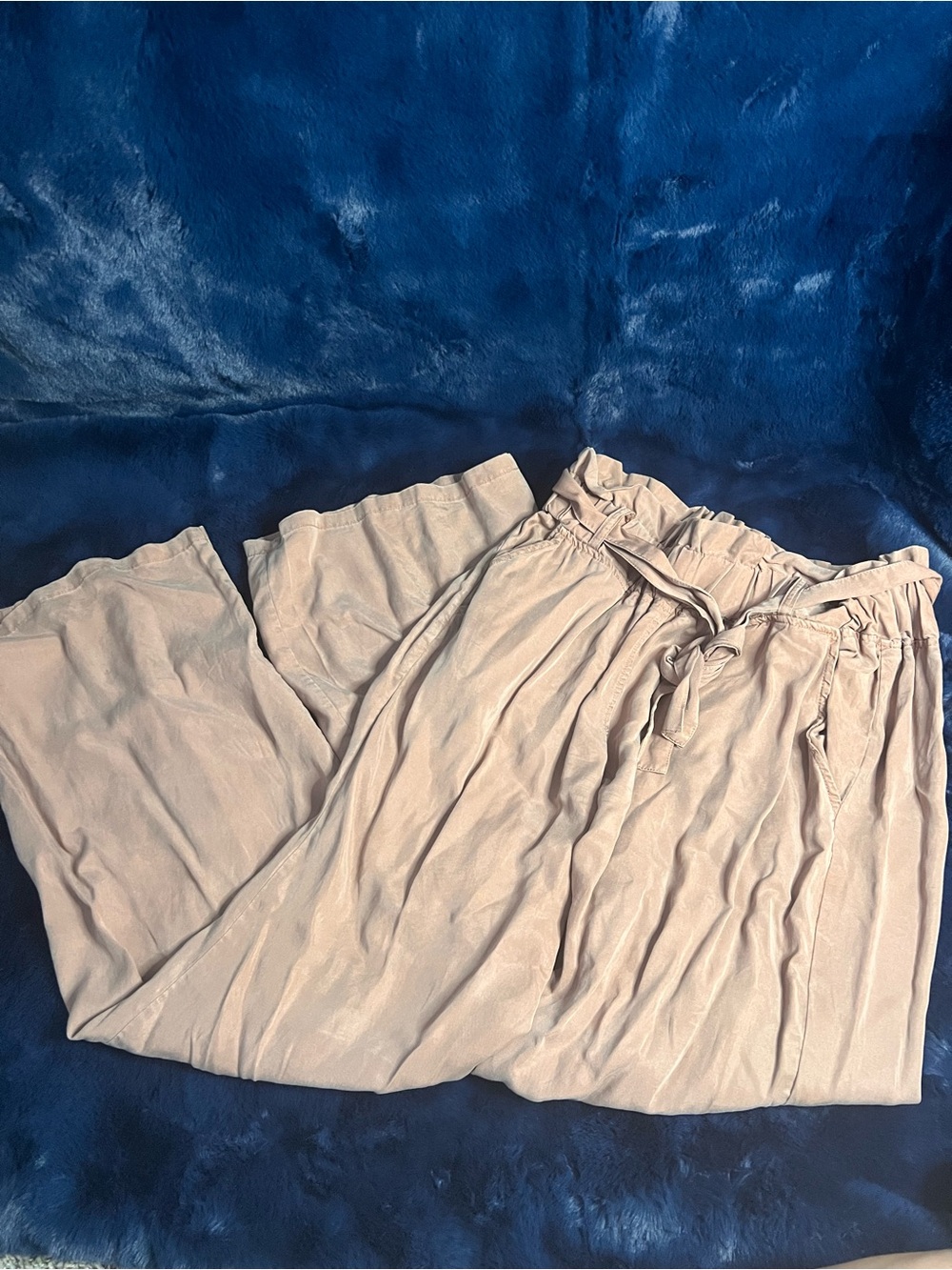 Women's Relaxed Paperbag Waist Trousers - Light Taupe